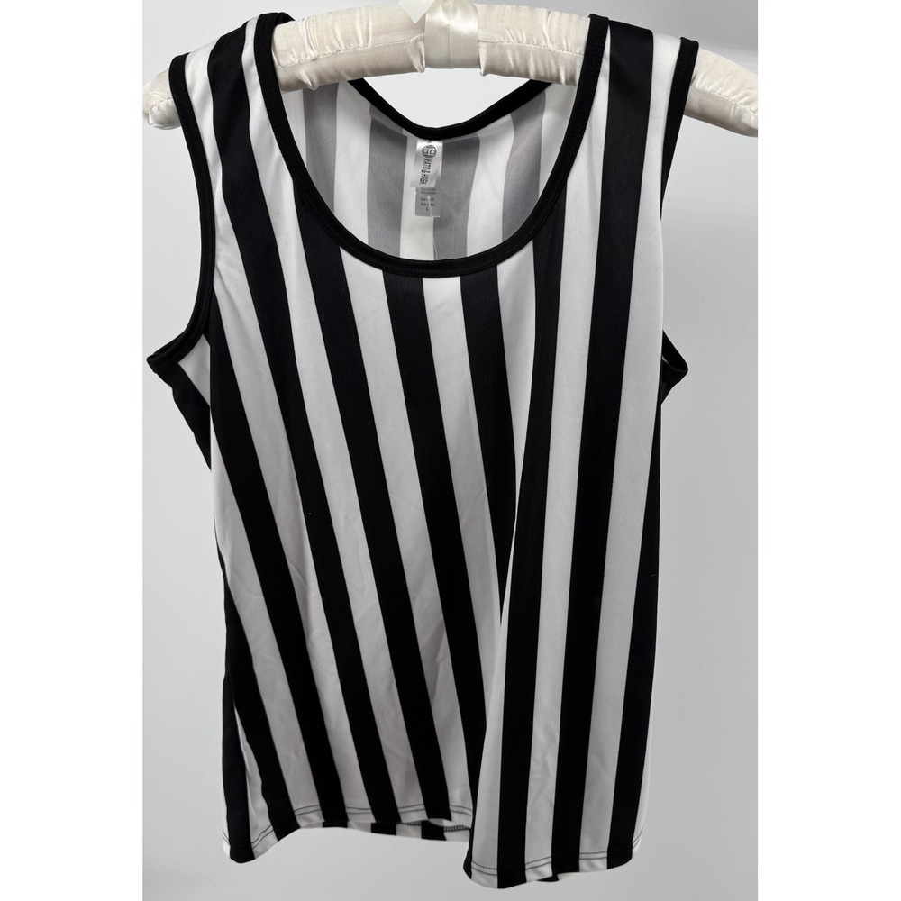 NWT Mato & Hash Referee Tank Top Unisex Wait Staff Halloween Costume Lg